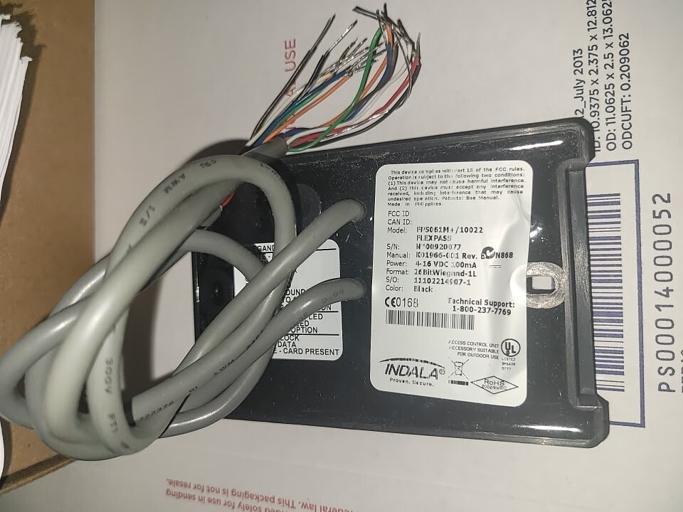 INDALA FlexPass FP5061M+/10022 26BitWiegand-1L Standard 26 bit Reader, Matrix