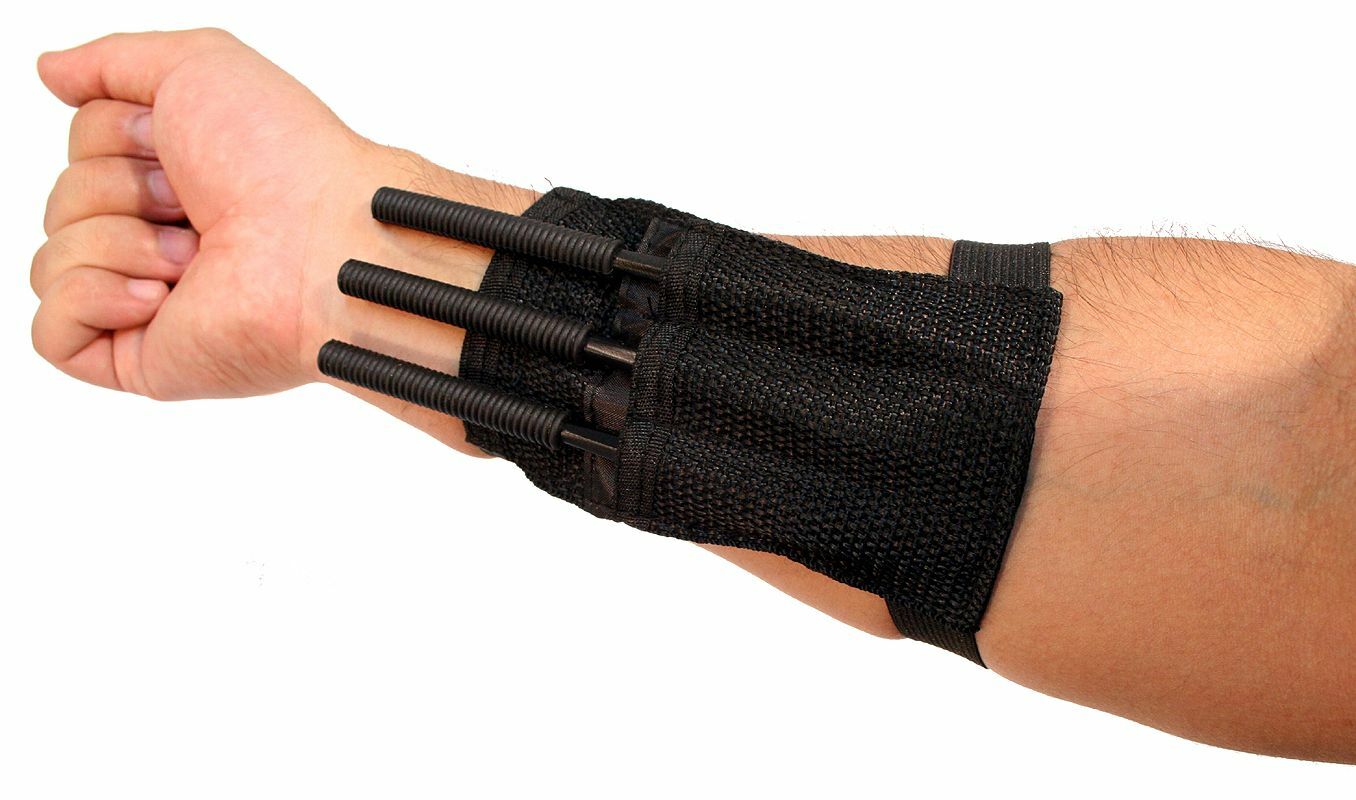 DEFENDER 6" 3pc Heavy-Duty Steel SPIKE Throwing Knife Set & Wrist Strap Sheath