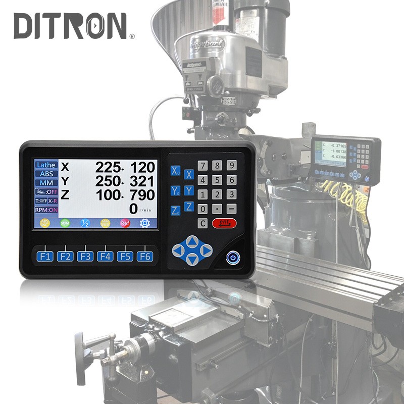 Ditron 3Axis DRO Display Optical Scale Set For Bridgeport Milling 9"x49" Table