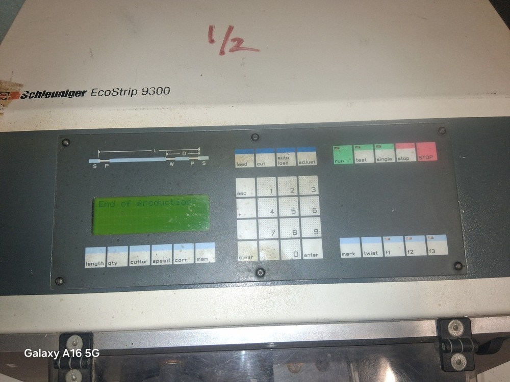 SCHLEUNIGER EcoStrip 9300 Model ES 9300 Automatic Wire Stripping Machine