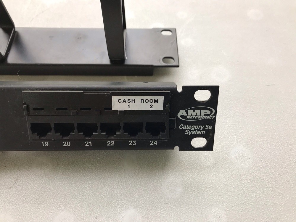AMP Netconnect Category 5e 19” Patch Panel W/Middle Atlantic Products Horizontal