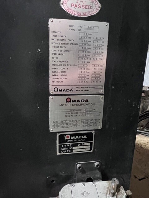Amada FBD-5012E Press Brake