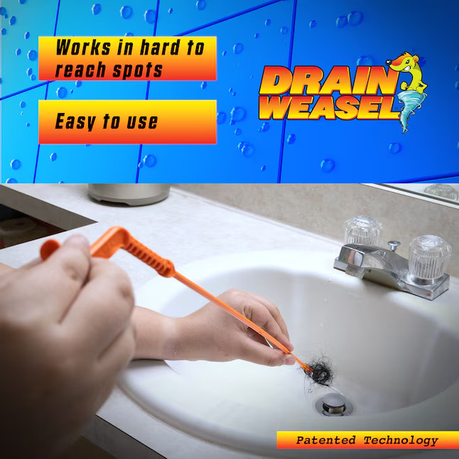 FlexiSnake Drain Weasel Hair Clog Tool Starter Kit for Drain Cleaning