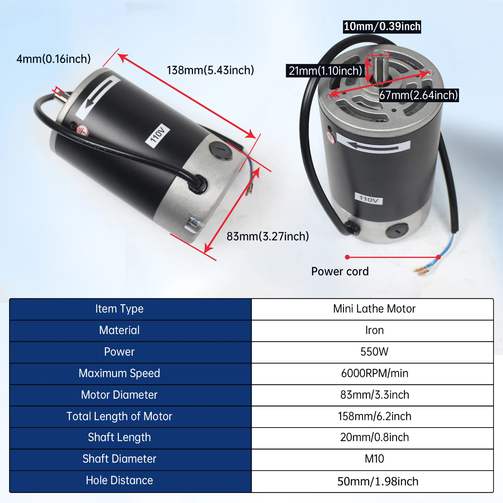 〖US〗750W 550W DC Brushed Motor Control Board for Mini Lathe CJ0618 CJ18A WM210V