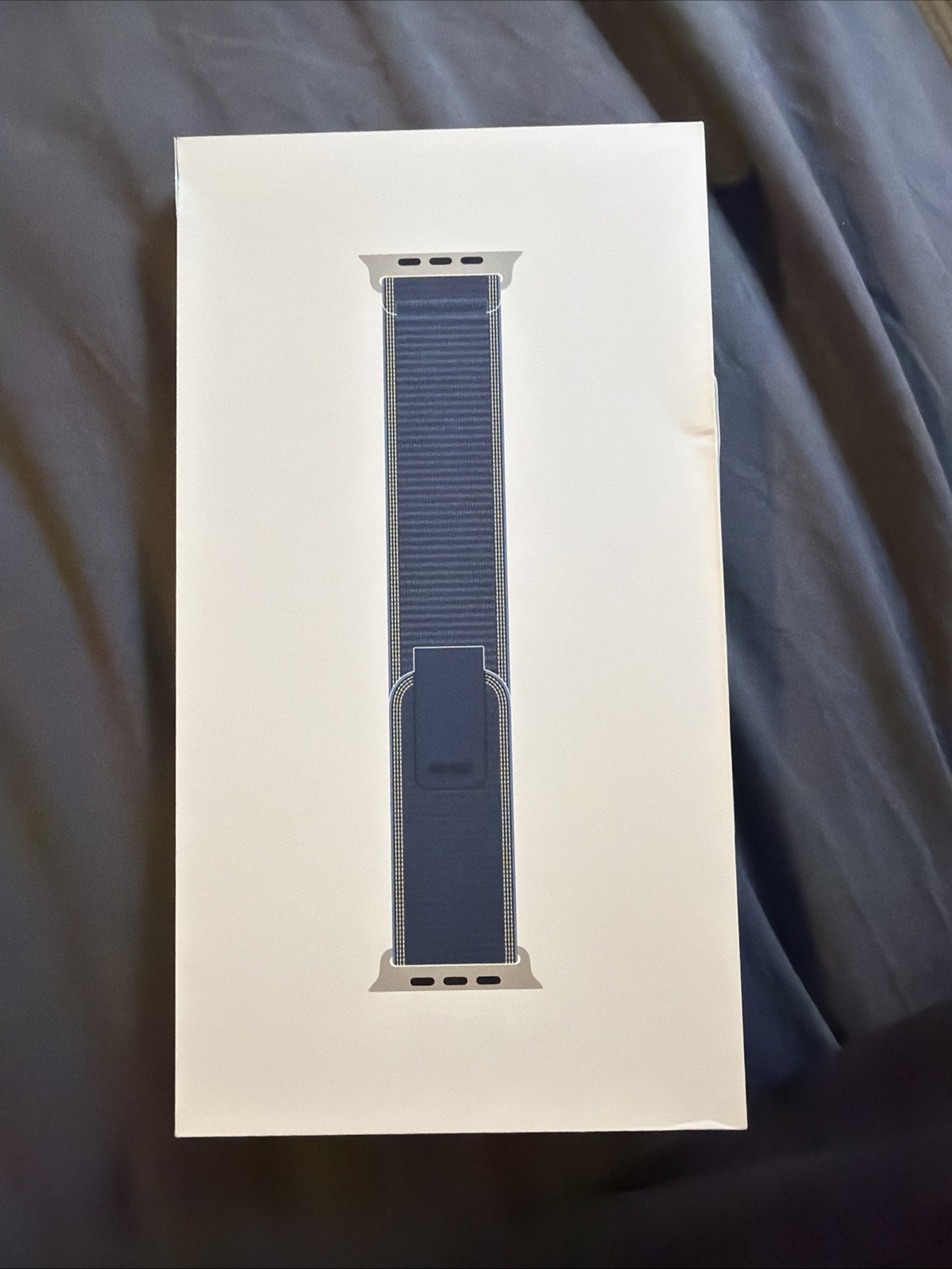 New Genuine Apple Watch Band Trail Loop 49mm Blue/Titanium Small/Medium
