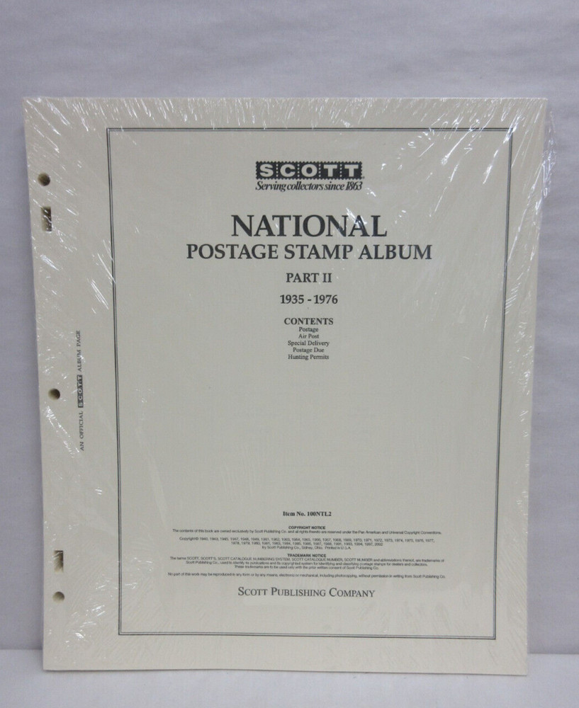 Scott National Series Stamp Album Pages United States Part 2 1935-1976 #100NTL2