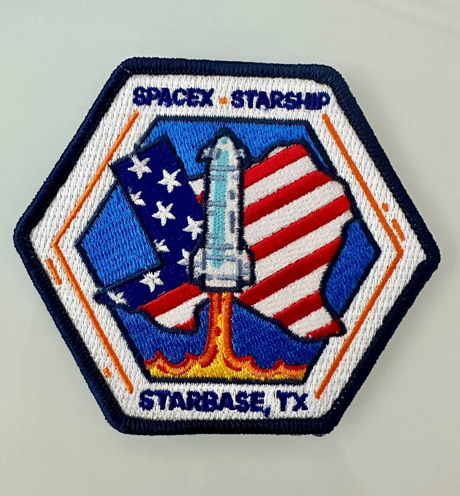 STARBASE TEXAS SPACE X STARSHIP PROGRAM FLIGHT MISSION PATCH 3” USA