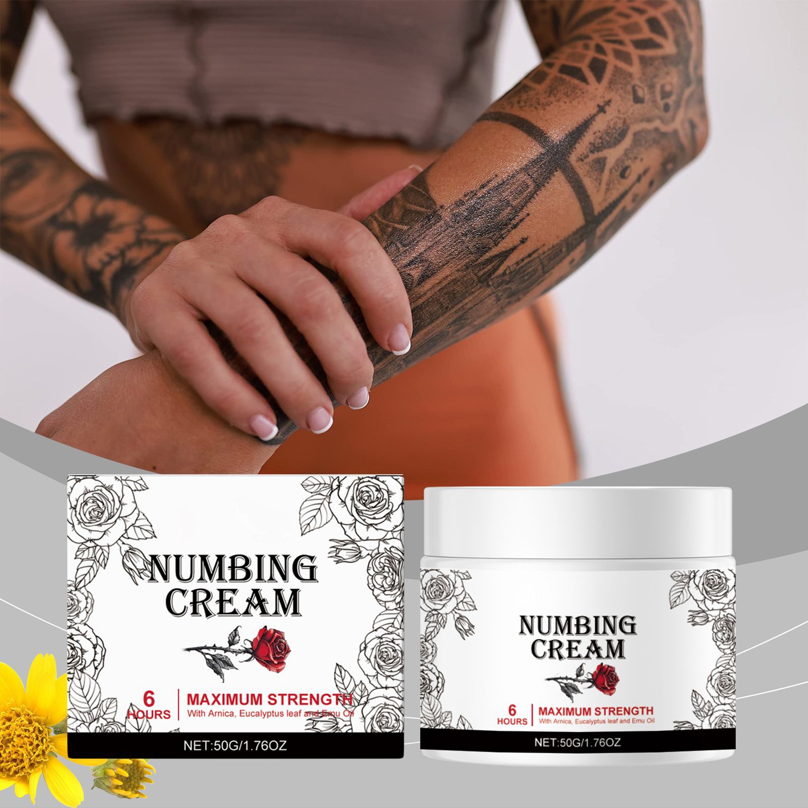 New Tattoo Numibing Cream Gel 50g - Calming Moisturizer Moisturizing Lotion