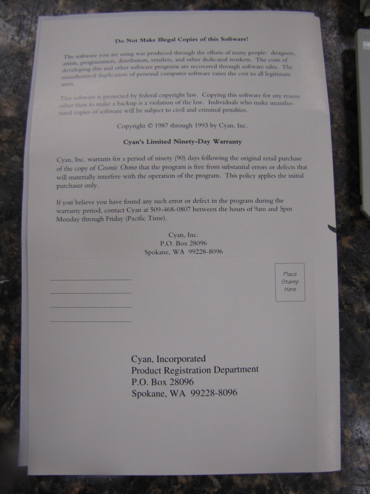 Cosmic Osmo 1993 Version MAC Computer Program Software Big Box 3.5” Disks -RARE