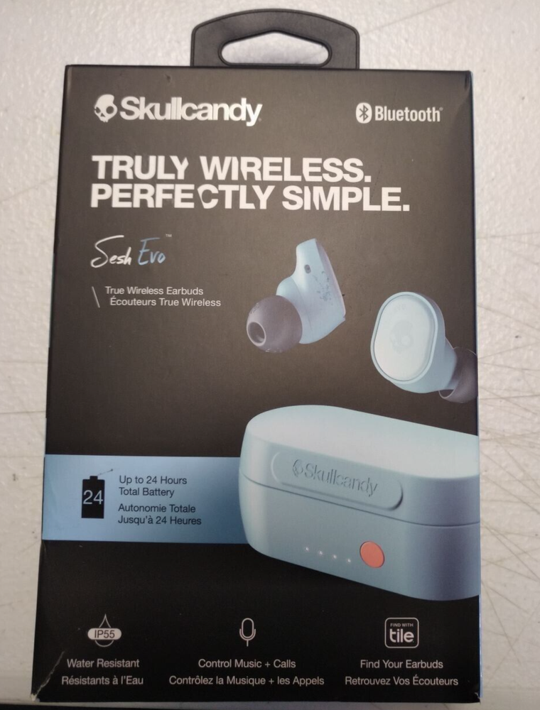 Skullcandy SESH EVO True Wireless Bluetooth in-Ear Earbud | Bleached Blue