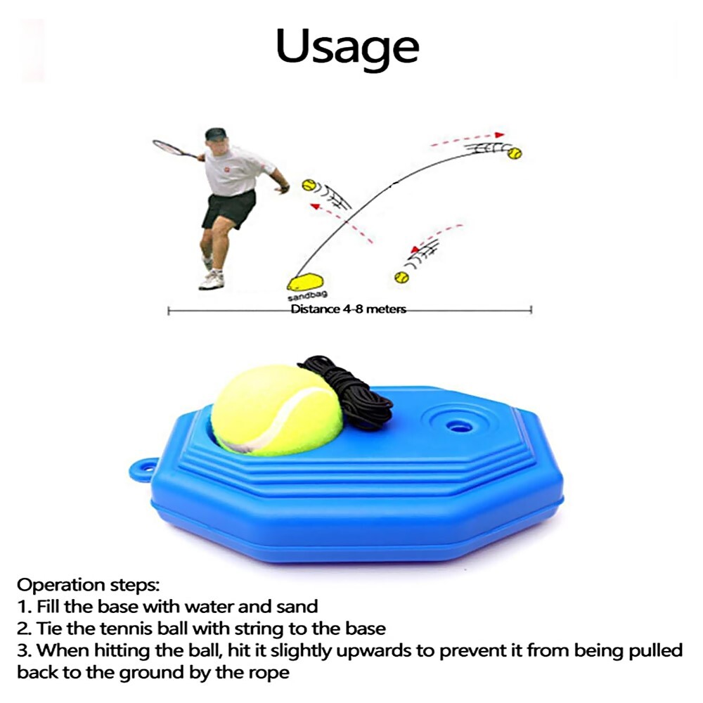 Advanced Robust Easy to Use Tennis Rebound Training Base Device with String Ball