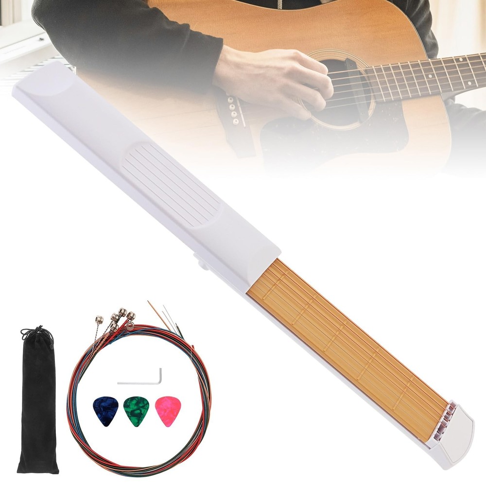 Guitar Chord Practice Tool for Beginner, Pocket Portable Trainer 6 Strings 6 ...