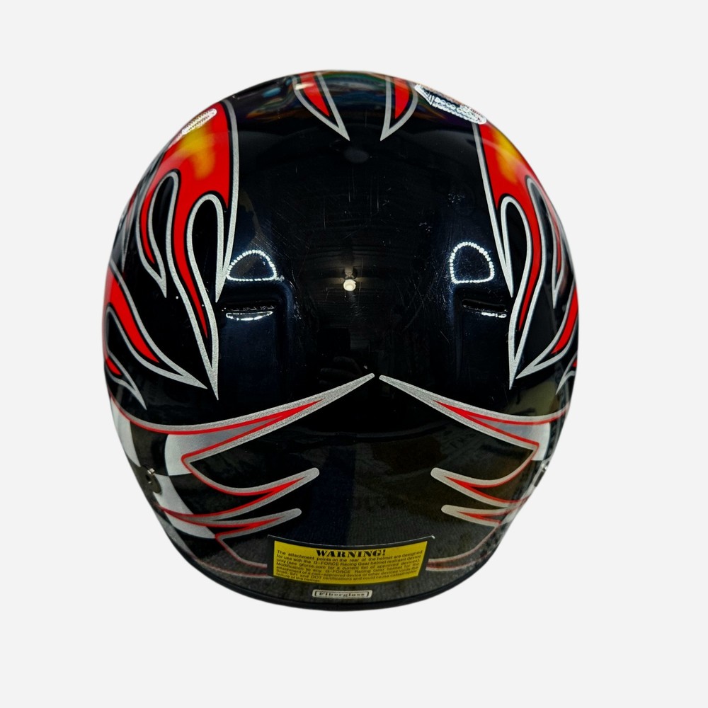 G-Force Full Face Helmet Checker Board & Flame Size Small