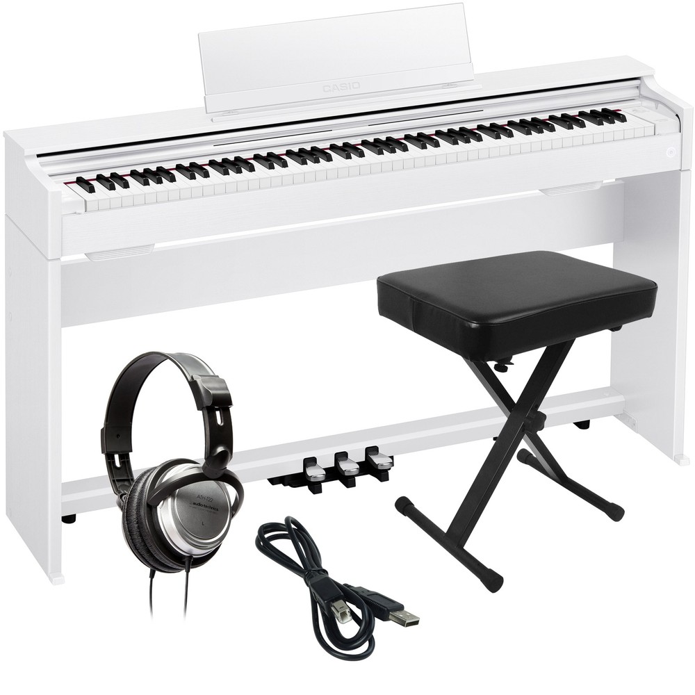 Casio Celviano AP-S200 Digital Piano - White COMPLETE HOME BUNDLE