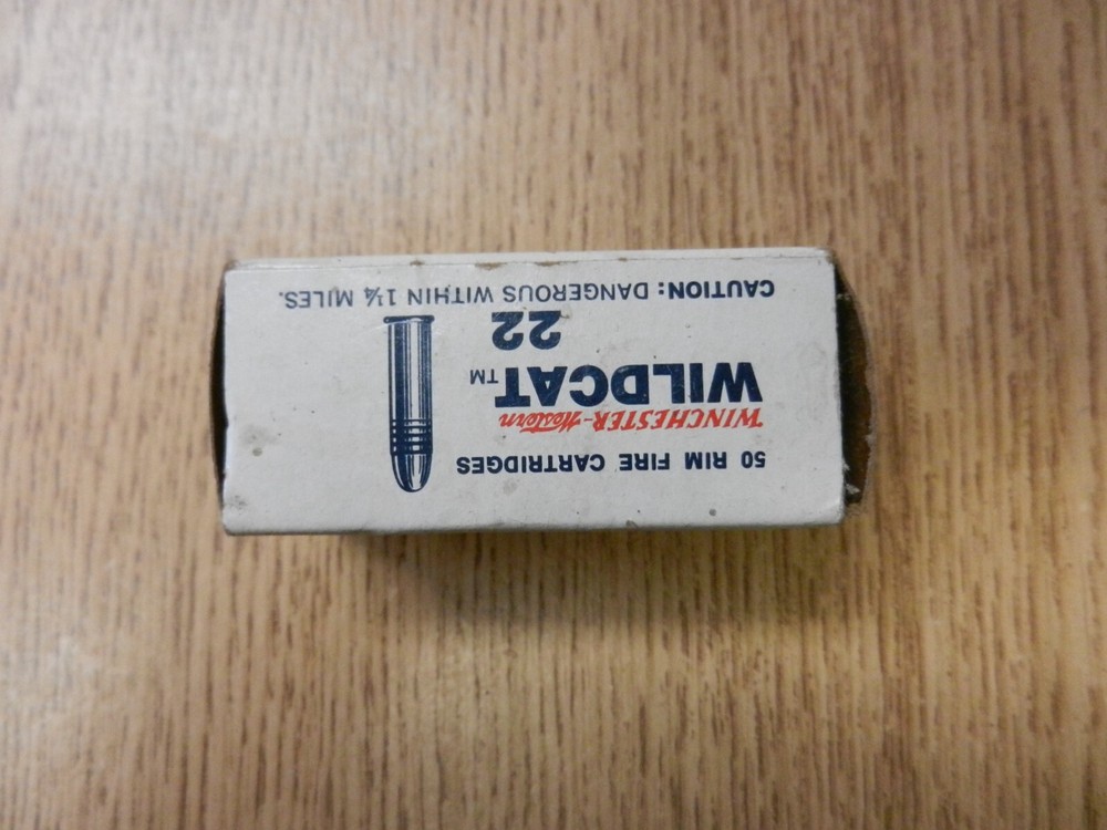 Winchester-Western Wildcat 22 Empty Ammo Box Used