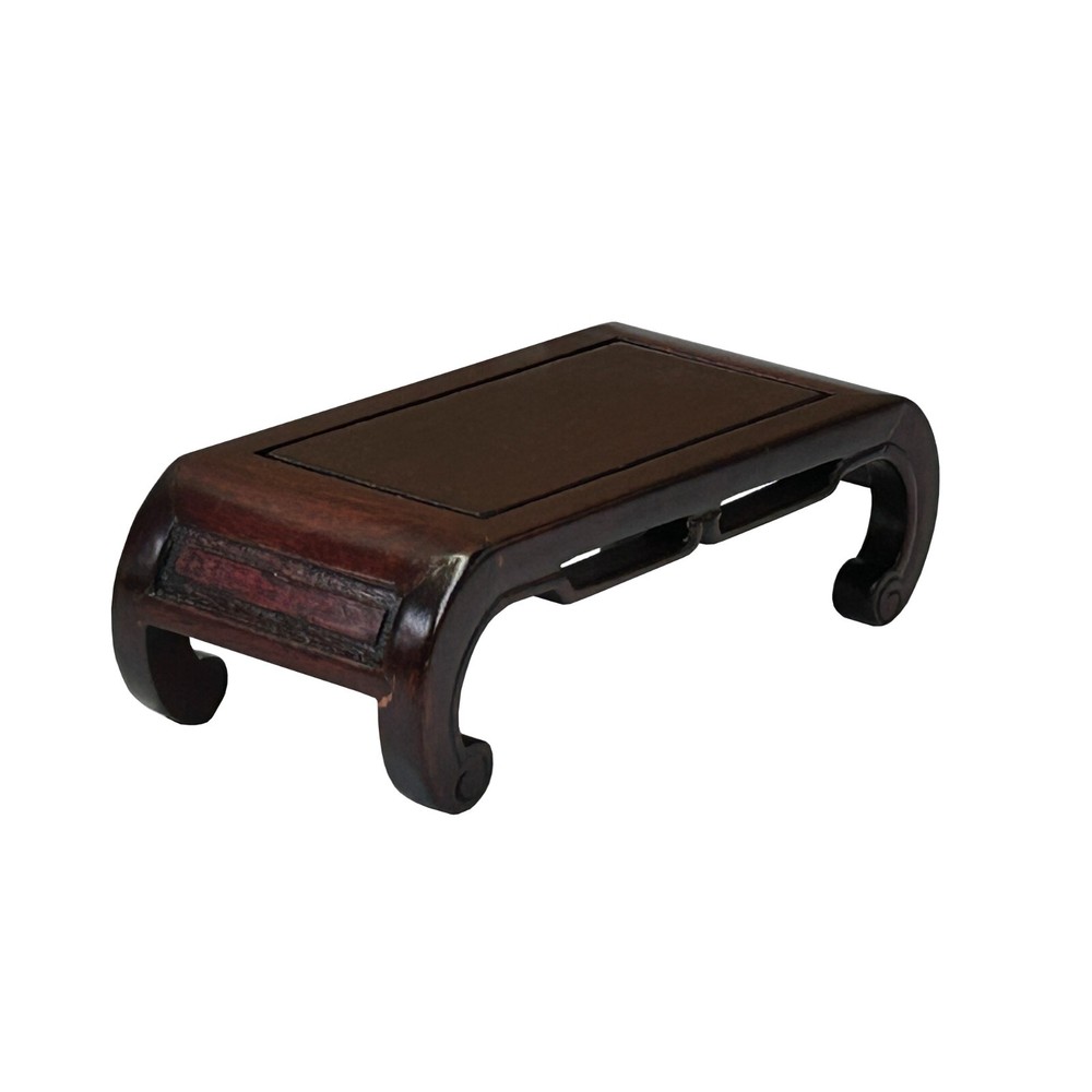5.5" Reddish Brown Scroll Leg Rectangular Wood Display Stand Easel ws4235