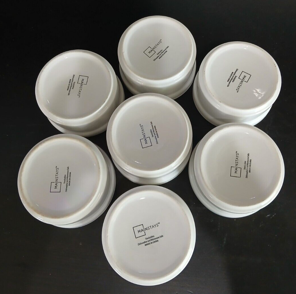 Mainstays Stackables Stoneware White Round Ramekin 4"