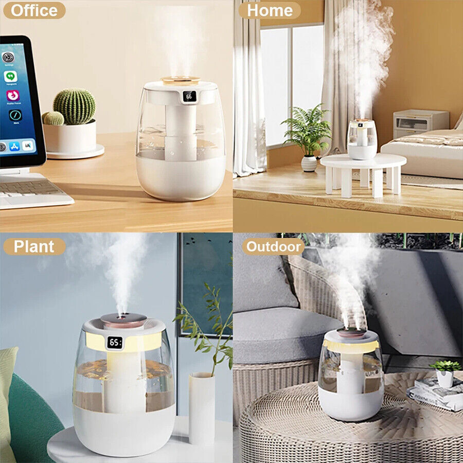 1.5L Humidifiers for Bedroom Ultrasonic Warm & Cool Mist LED Humidifier Top Fill