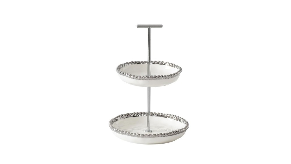 Salerno Mini 2 Tier Stand, Kitchen, Dessert, Cupcake, Serving, Gift, Metal