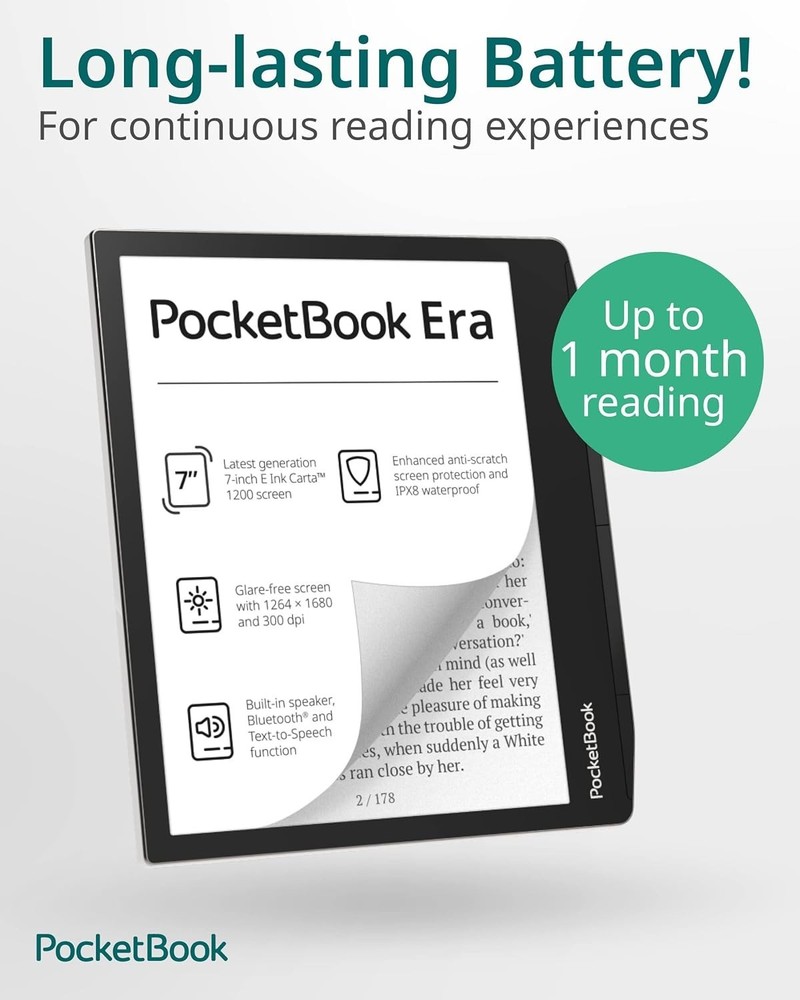 PocketBook 700 Era Silver e-book reader 7" Touchscreen 16 GB