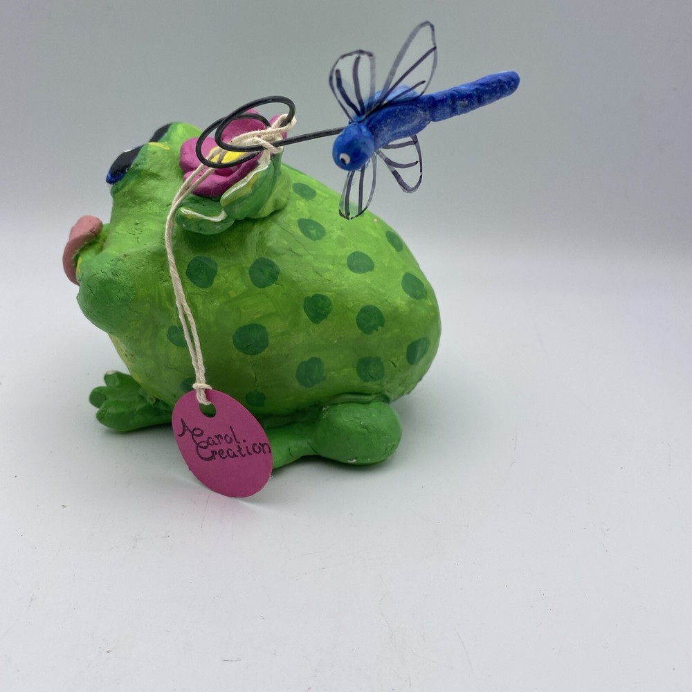 2017 A Carol Creation Handmade Hand Painted Frog 5”