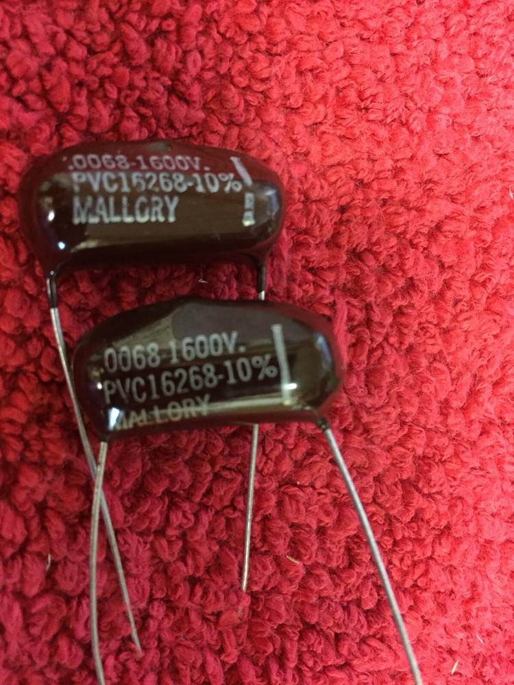 .0068MF 1600V MALLORY CAPACITORS PVC16268 2 PCS