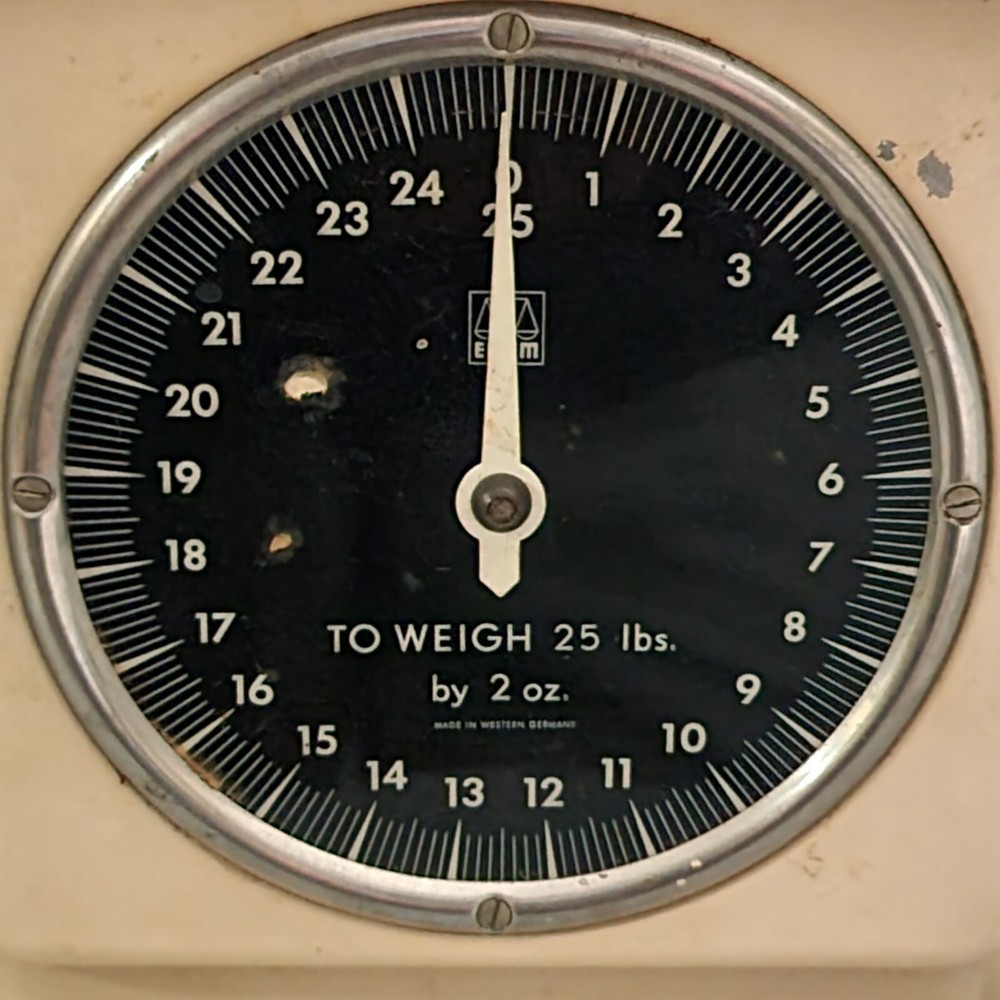 Vintage Effem Alpha 25 Pound Kitchen Scale Made in Germany