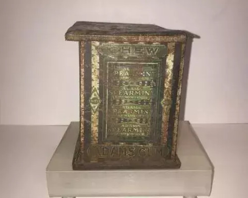 Early 1900's Adams Spearmint Gum Store Display TIN