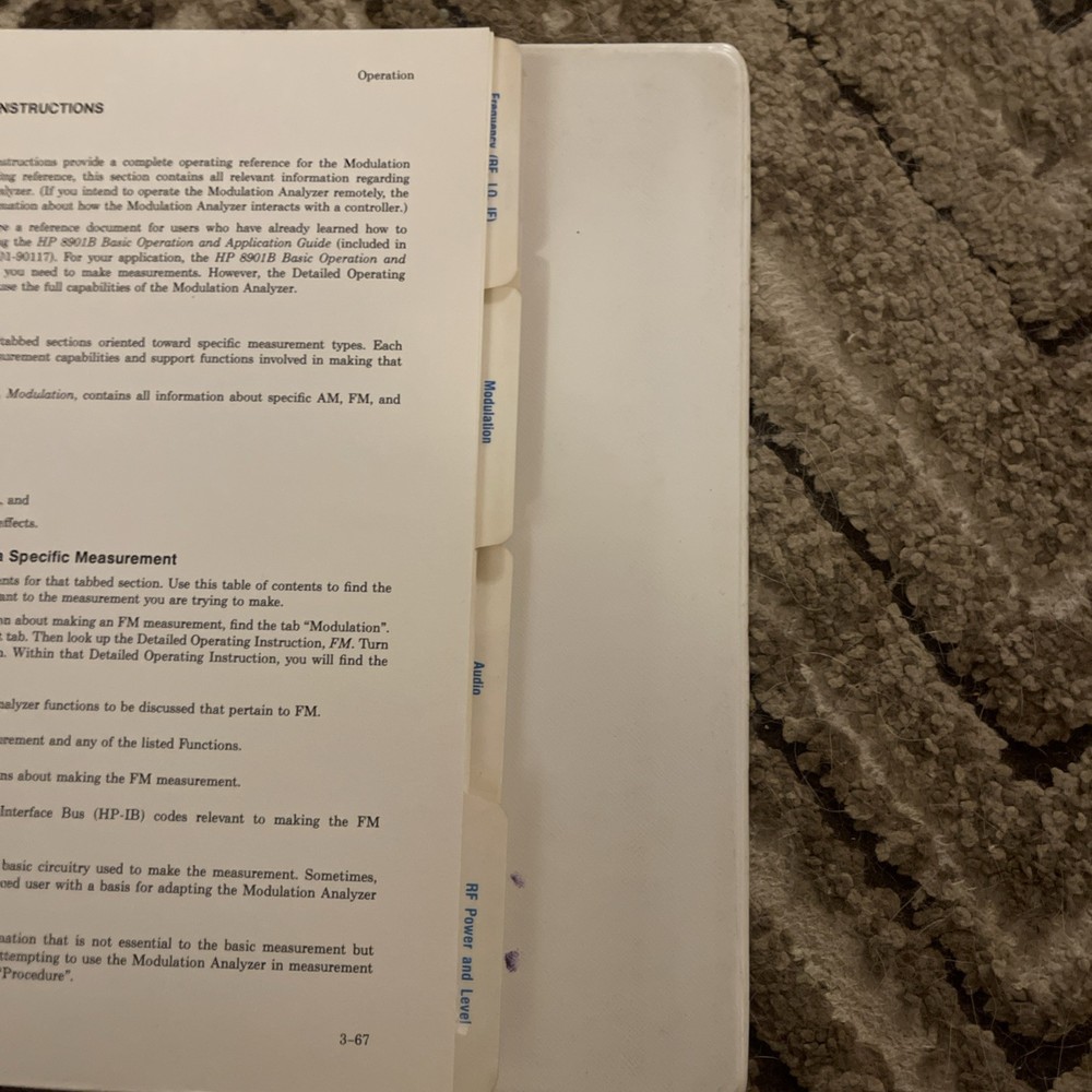 HP 8901B Modulation Analyzer Operation and Calibration Manual