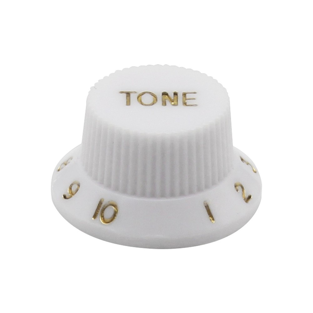 Sets of White 100 Volume & 100 Tone Knobs FD ST Style Guitar Knobs Plastic
