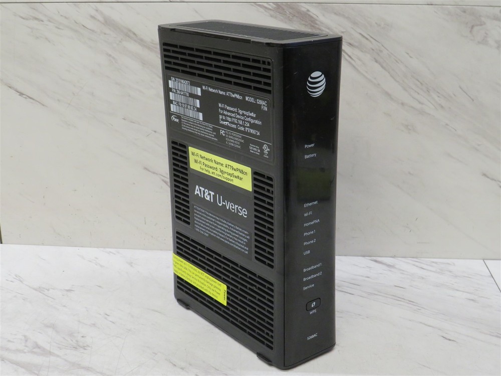 AT&T U-Verse Pace 5268AC FXN Gateway Internet Wireless Modem Router