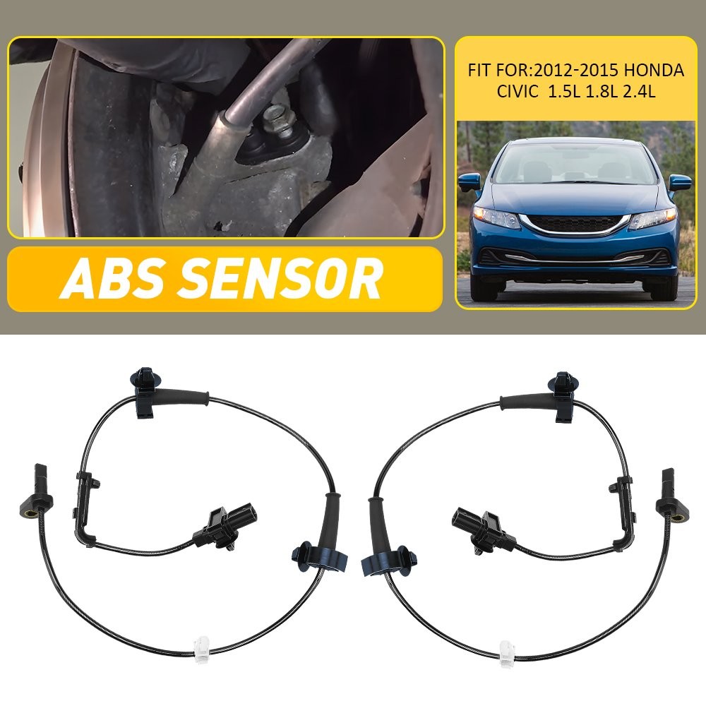 Pair ABS Wheel Speed Sensor Front & Left Right For HONDA CIVIC 2012 2013-2015