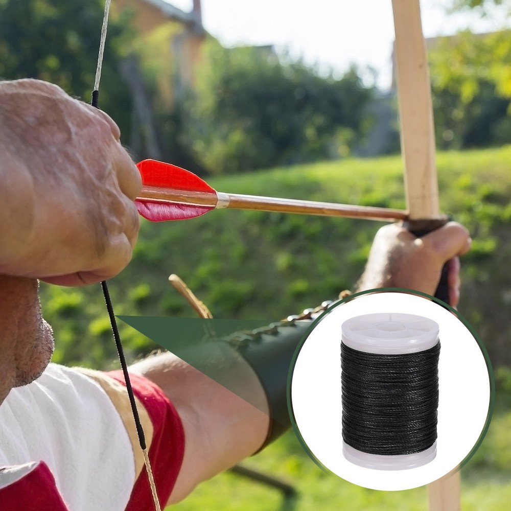Archery Bow String Serving Thread Bowstring Thread 400D & Black
