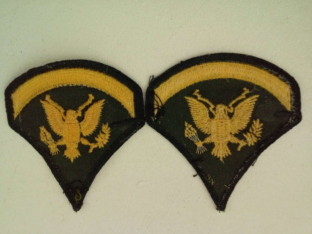 Two Pieces Eagle Crest Patch 3x3-1/8 Inches