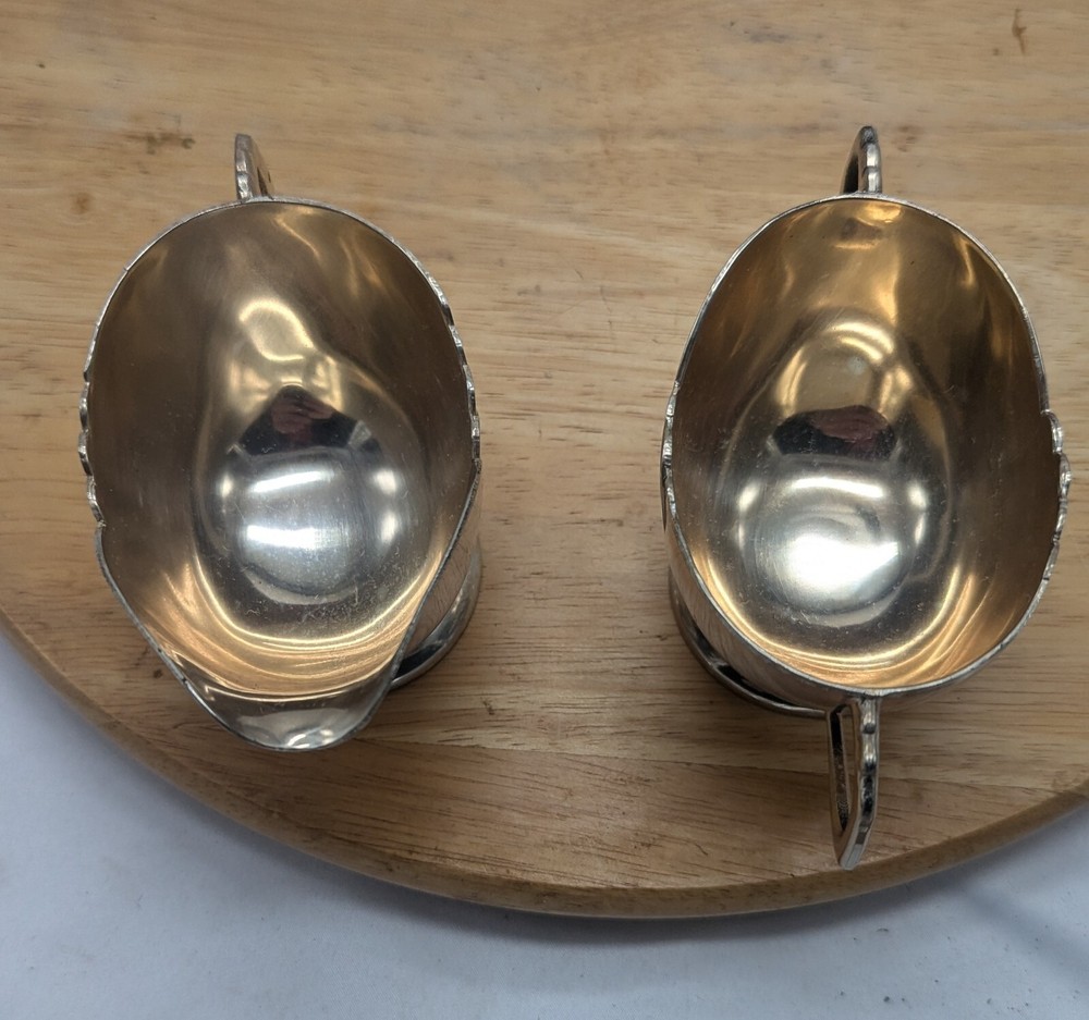Silver Plate Creamer & Sugar Petite