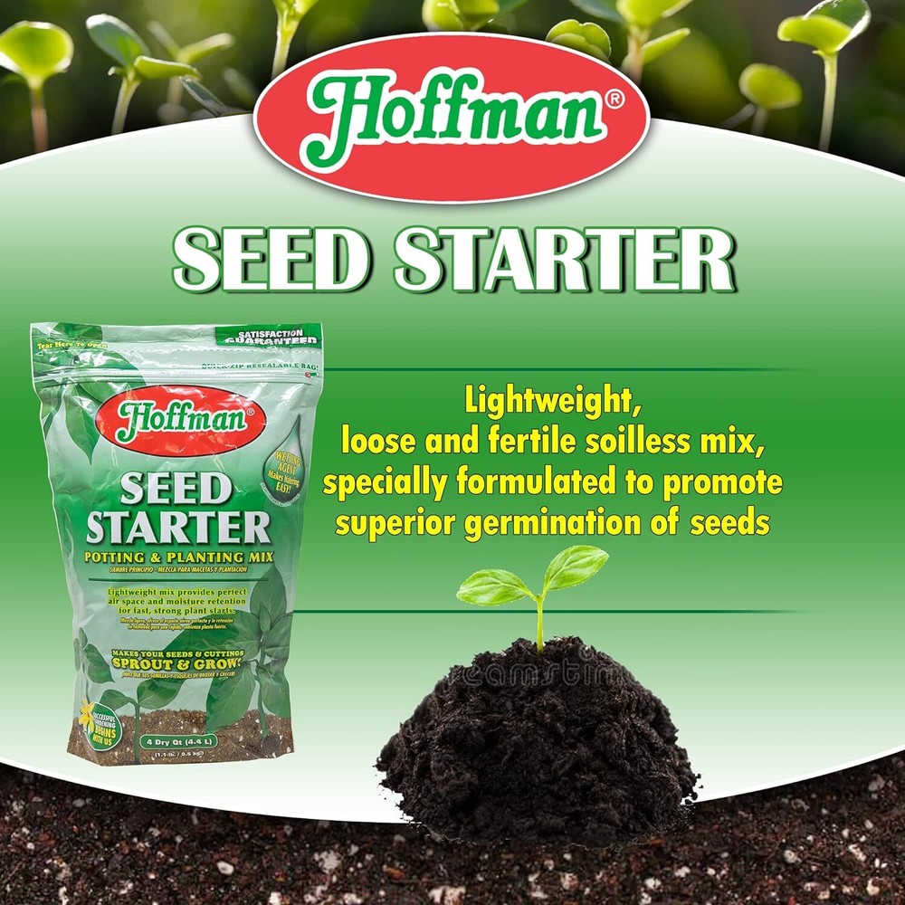 Hoffman 30101 Seed Starter Soil, 4 Quarts,Brown/A