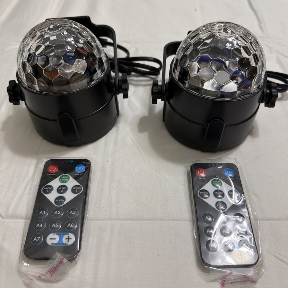 2-Pack LUDITEK Sound Activated Party Lights with Remote Control