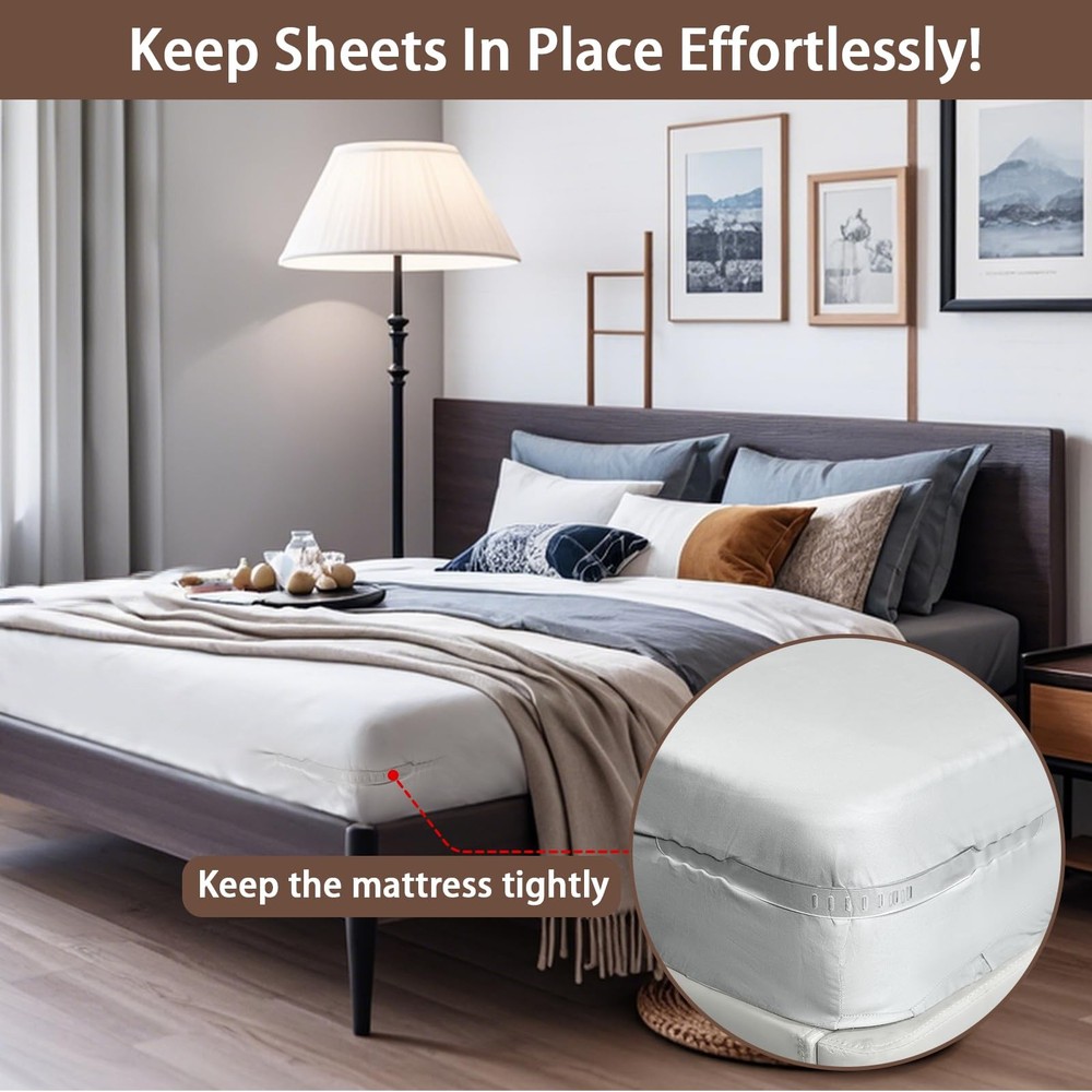 ALIMOSTY 4PCS Replacement Strips for Bedsheet Holder, Replacement Straps Comp...