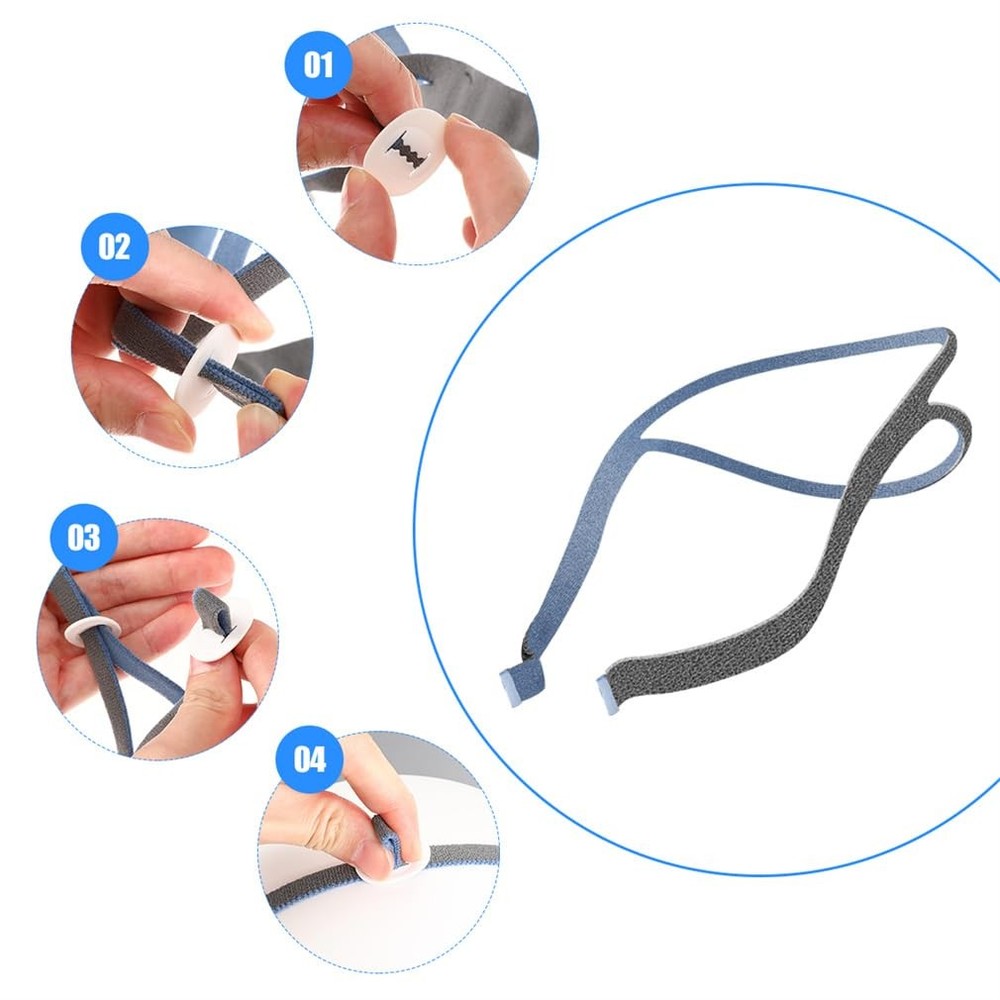 Replacement Headgear Compatible with P10 Nasal Pillow Adjustable s, Grey