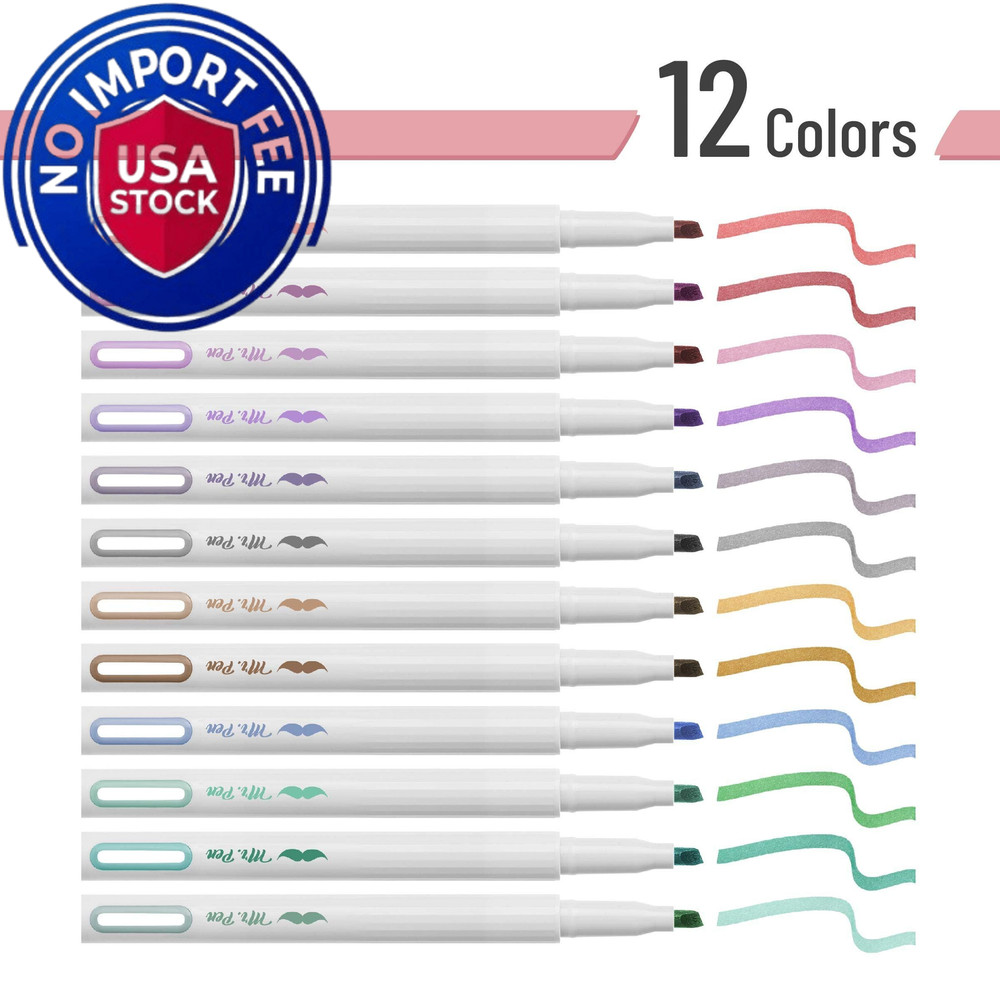 Mr. Pen- Aesthetic Highlighters, 12 Pack, Chisel Tip, Muted Pastel Multicolor