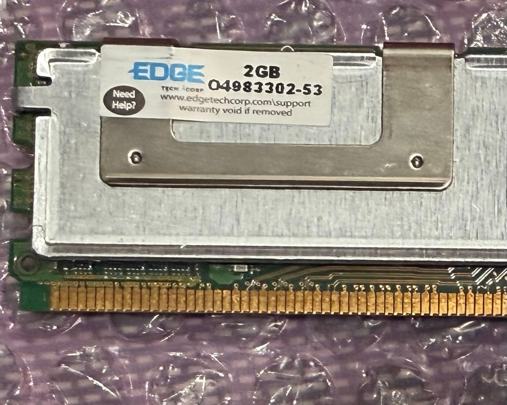 4GB (2x2GB) DDR2 PC2-5300F ECC FB-DIMM Server Memory Edge 04983302-53 Mac Pro