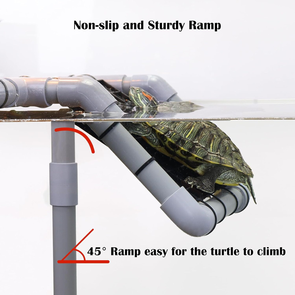 Large Standing Turtle Basking Platform, 10.8" Width Aquatic Resting Area, DIY Ra