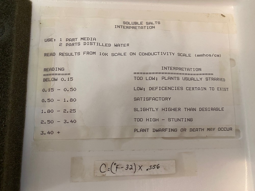 ESD Engineered Systems & Designs Soluble Salts Model 78 conductance TDS meter