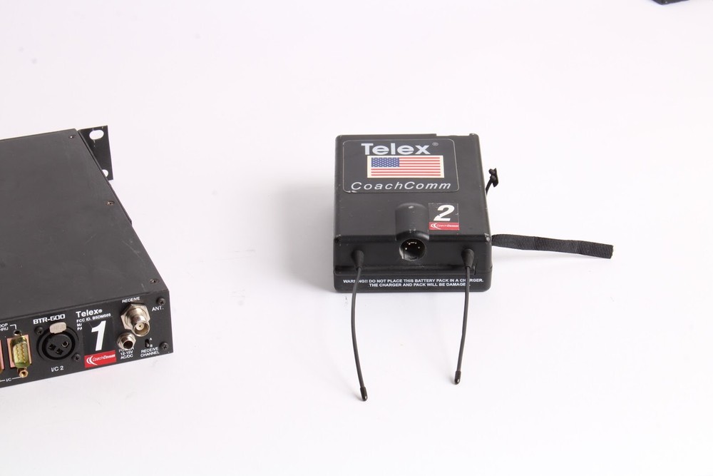 2x RadioCom BTR-600C UHF Intercom System 1X Telex TR-600C 2 Channel Transceiver