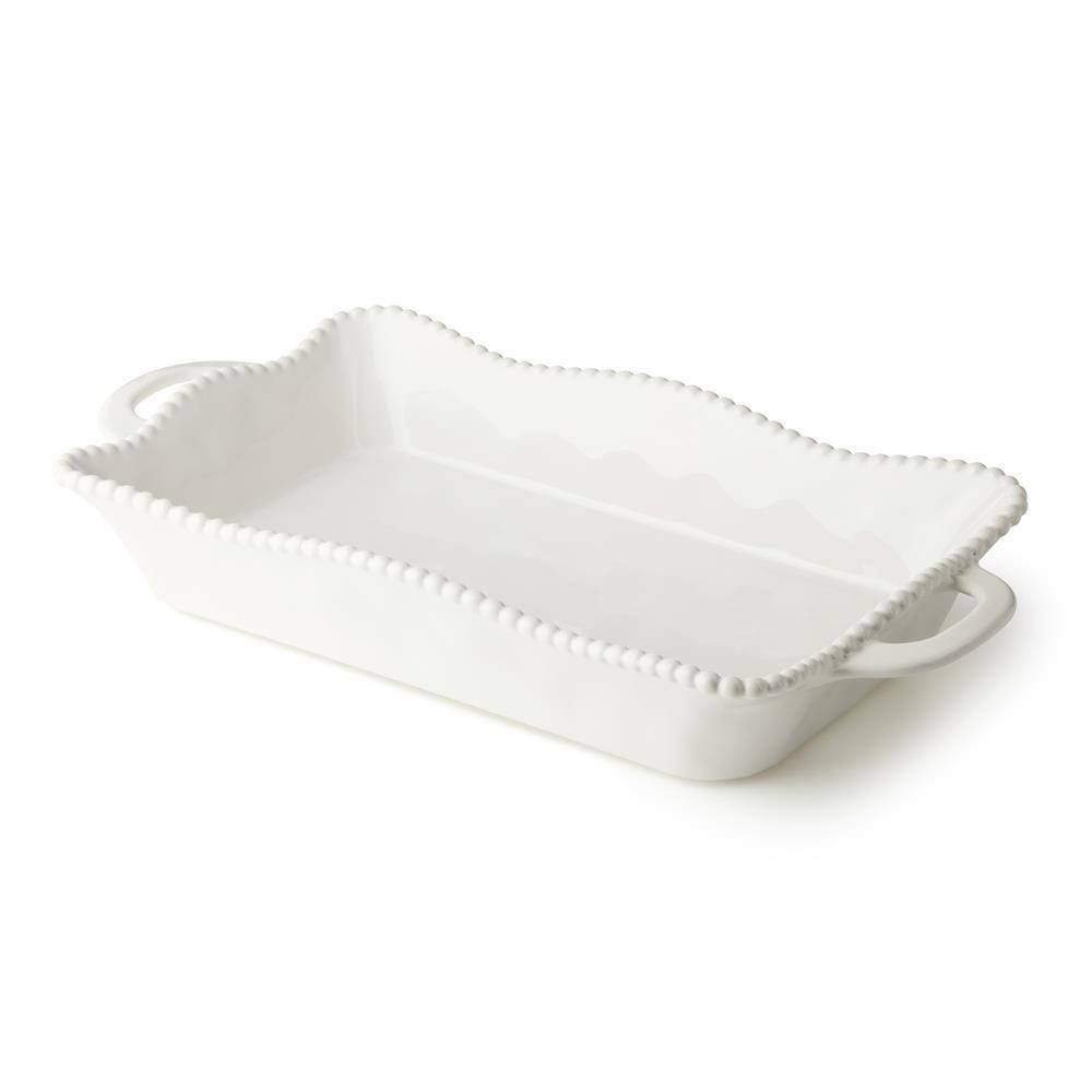 Perlette Cream Large Rectagular Baker 19 In. X 10 In.