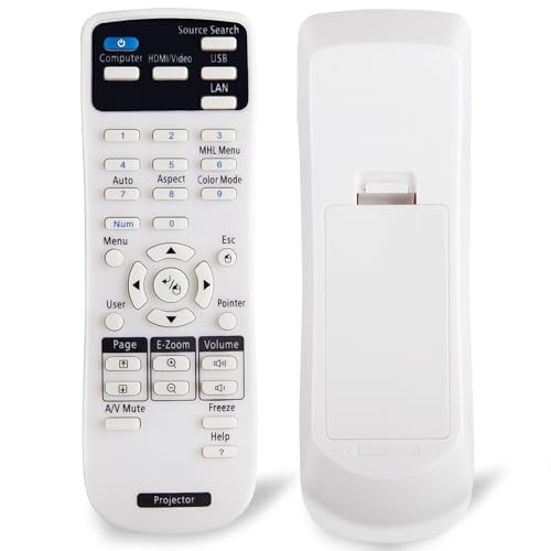 Projector Remote Control Only for Epson LCD Home Cinema, Powerlite, EB-,EX,VS,