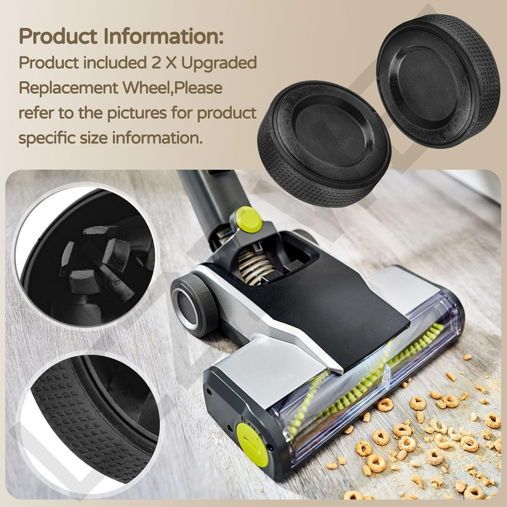 2 Pack Upgraded Replacement Wheel Compatible with Ryobi Cordless Stick Vacuum...