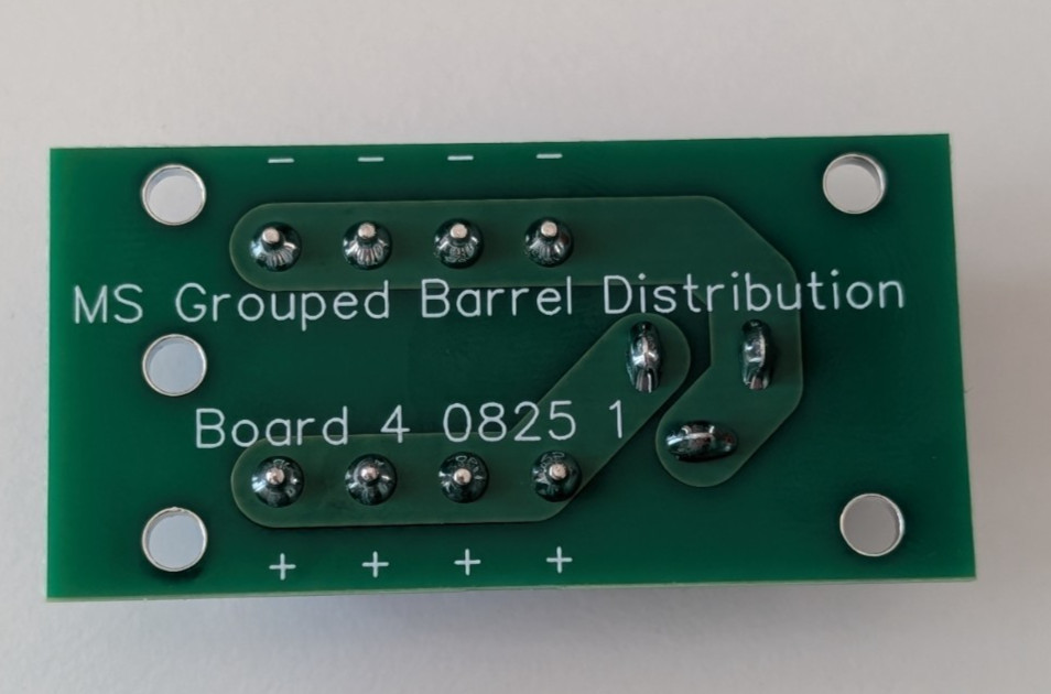 Barrel Power Distribution Board for DC - 4 way connector