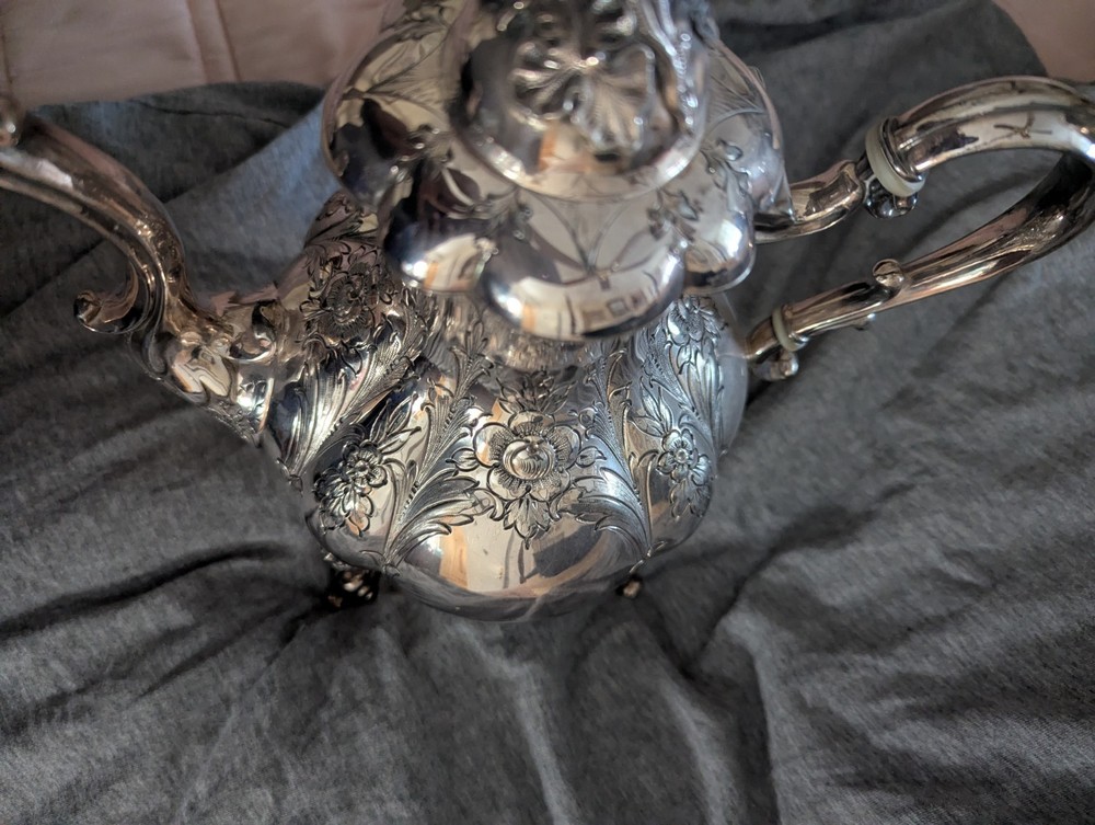 Vintage Reed and Barton Winthrop Tea Set Silver Plate 3-Piece Teapot Cream