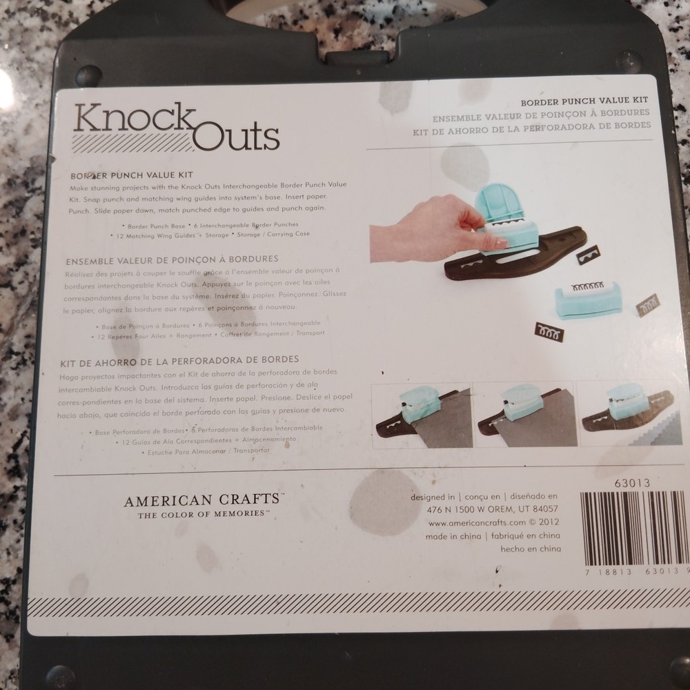 KNOCK OUTS American Crafts Interchangeable Border Punch Value Kit 1